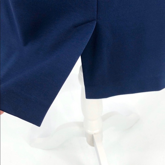 Garnet Hill Navy Ponte Pencil Skirt Size 10 - Picture 5 of 7